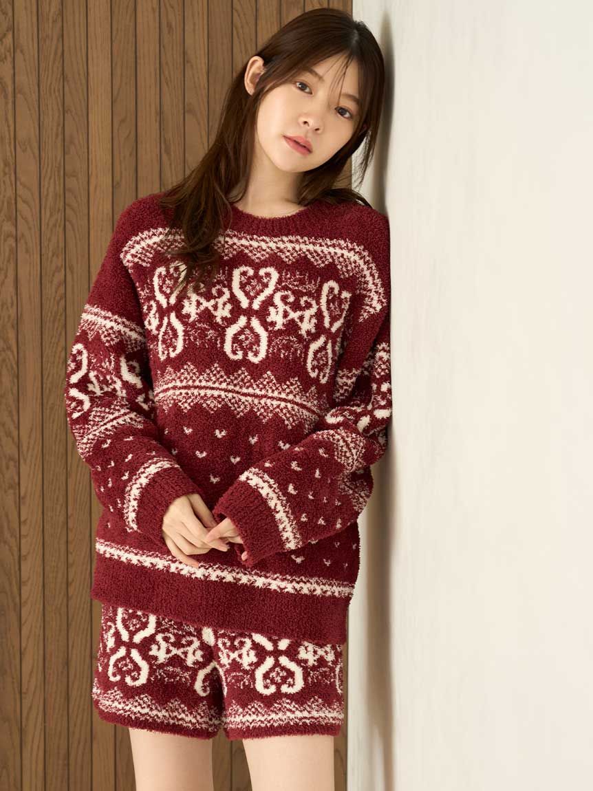 新品未使用【HOLIDAY】ノルディックプルオーバー&ショートパンツセット gelato pique（ジェラートピケ）の「【販路限定商品】【HOLIDAY