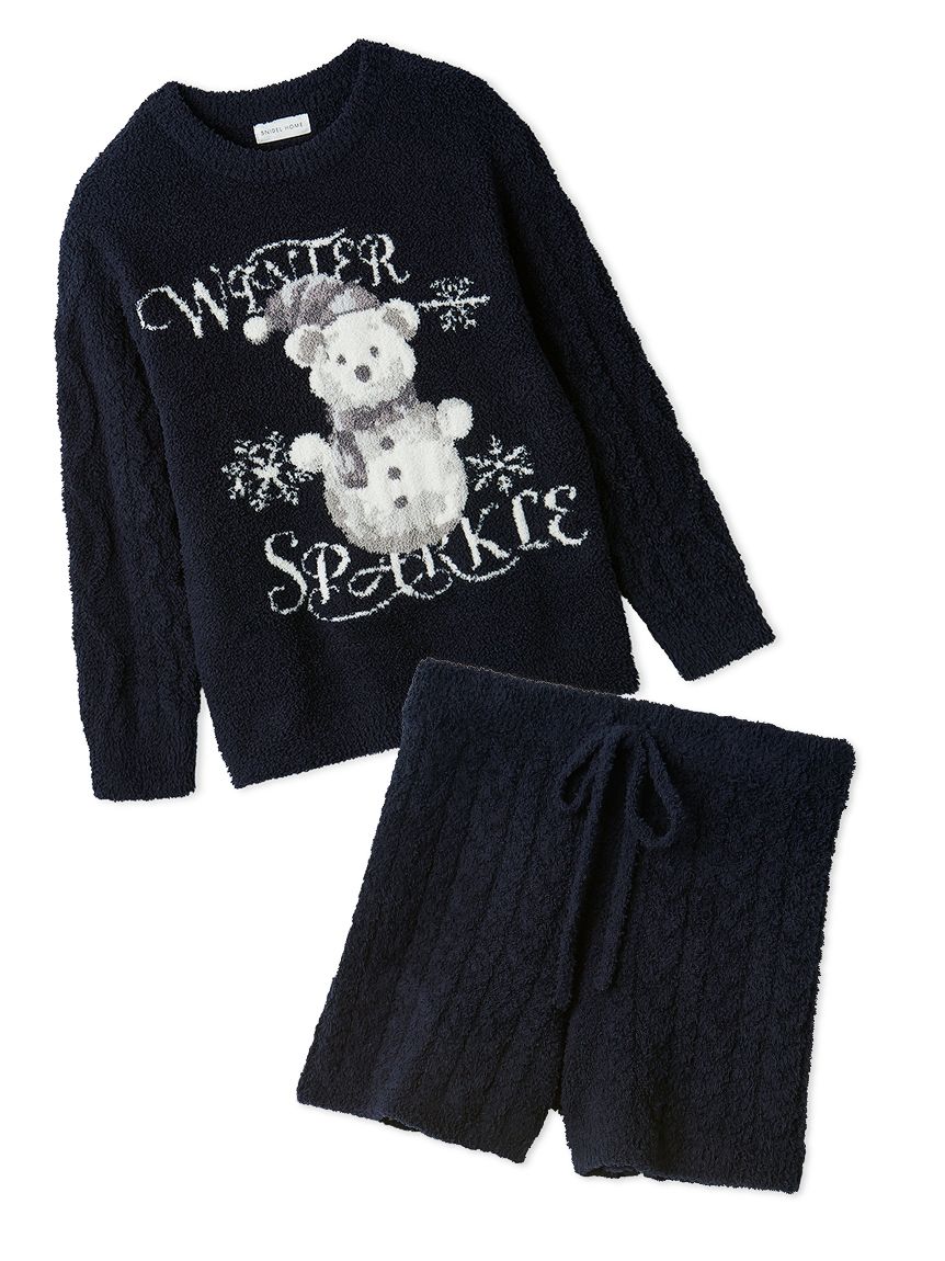 WEB限定】【Steam Whip】ホリデーベアジャガードプルオーバー×ケーブル