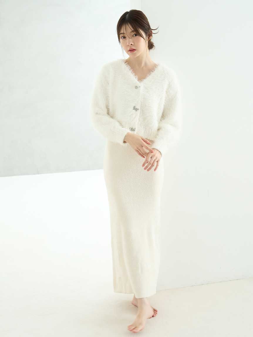 NEW YEAR'S SPECIAL ITEM】シャギーカーディガン×ワンピースセット