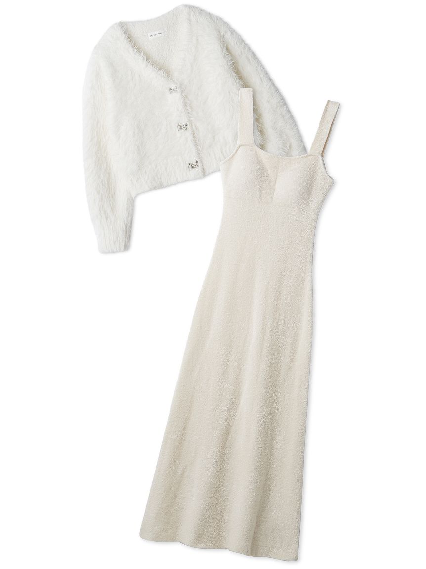 シャギーカーディガン×ワンピースセット(ワンピース)｜スナイデル