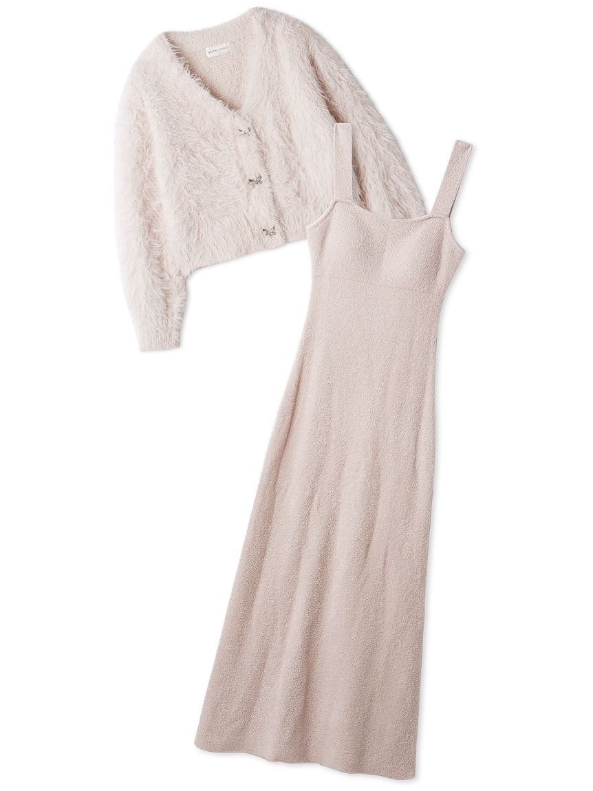 シャギーカーディガン×ワンピースセット(ワンピース)｜スナイデル