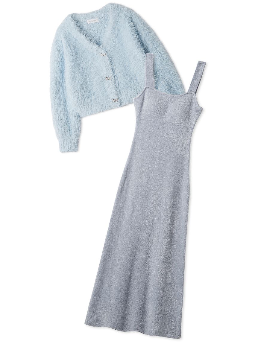 NEW YEAR'S SPECIAL ITEM】シャギーカーディガン×ワンピースセット