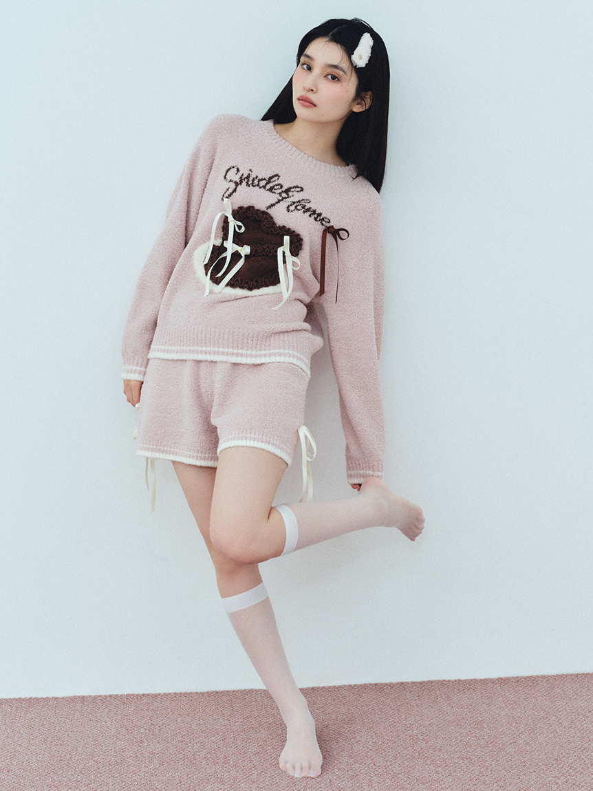 WEB限定】【セット商品】リボンケーキジャガードニットプルオーバー