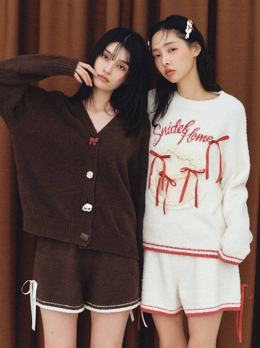 WEB限定】【セット商品】リボンケーキジャガードニットプルオーバー