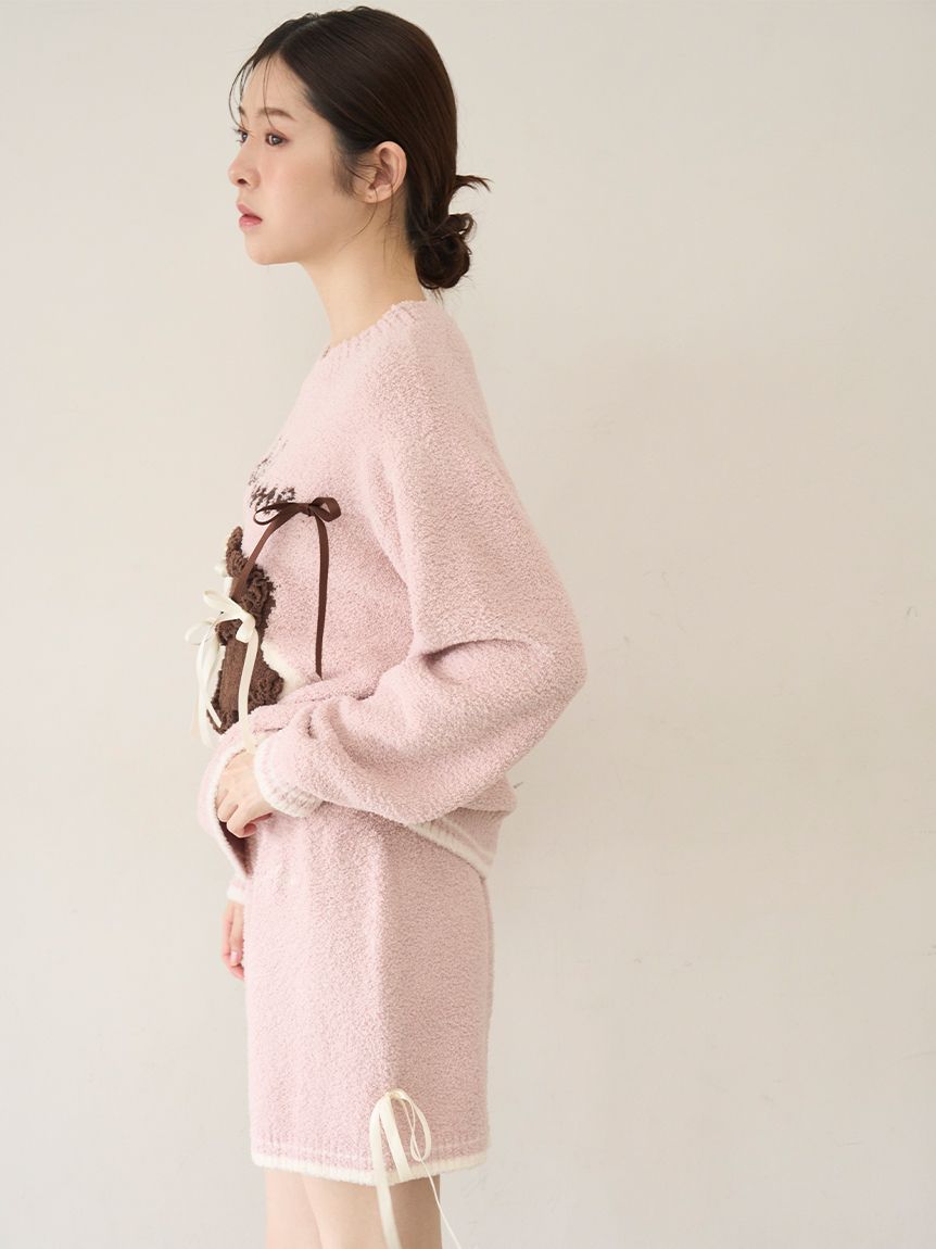 WEB限定】【セット商品】リボンケーキジャガードニットプルオーバー