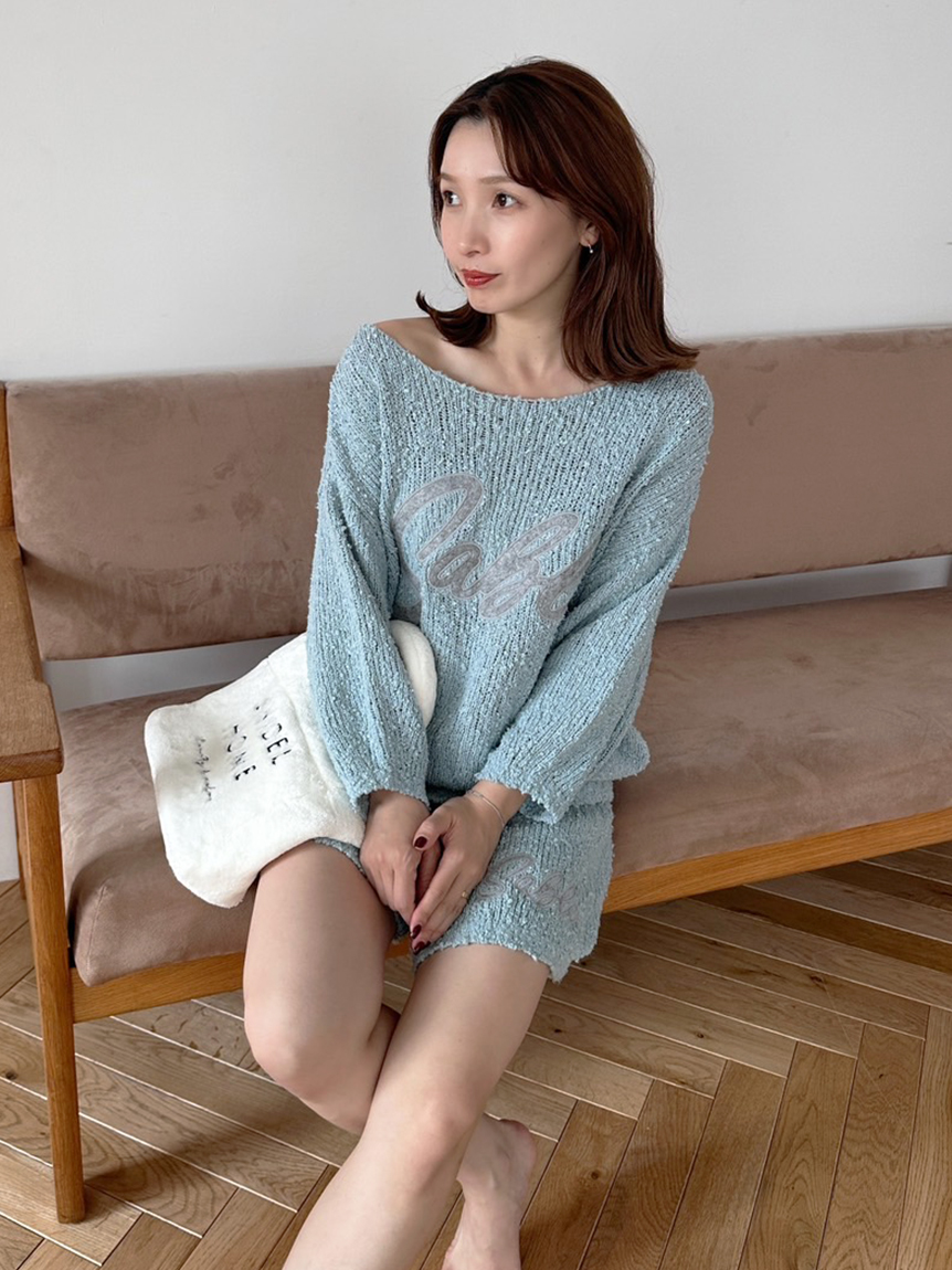 オンラインショップ ロゴエンブロイダリーニットショートパンツ(ショートパンツ 服＆ファッション小物