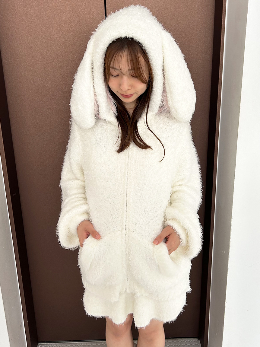 snidel  nekomimiパーカー ニットショートパンツ snidel home nekomimiパーカー ニットショートパンツ ロゴエン