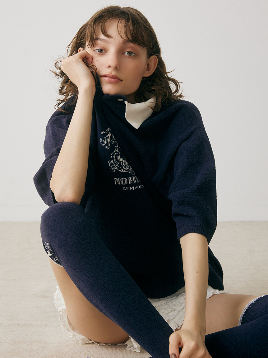 エンブレムニットポロシャツ(ニットプルオーバー)｜スナイデルホーム