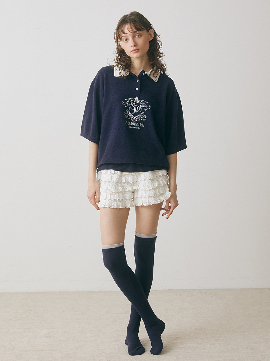 エンブレムニットポロシャツ(ニットプルオーバー)｜スナイデルホーム