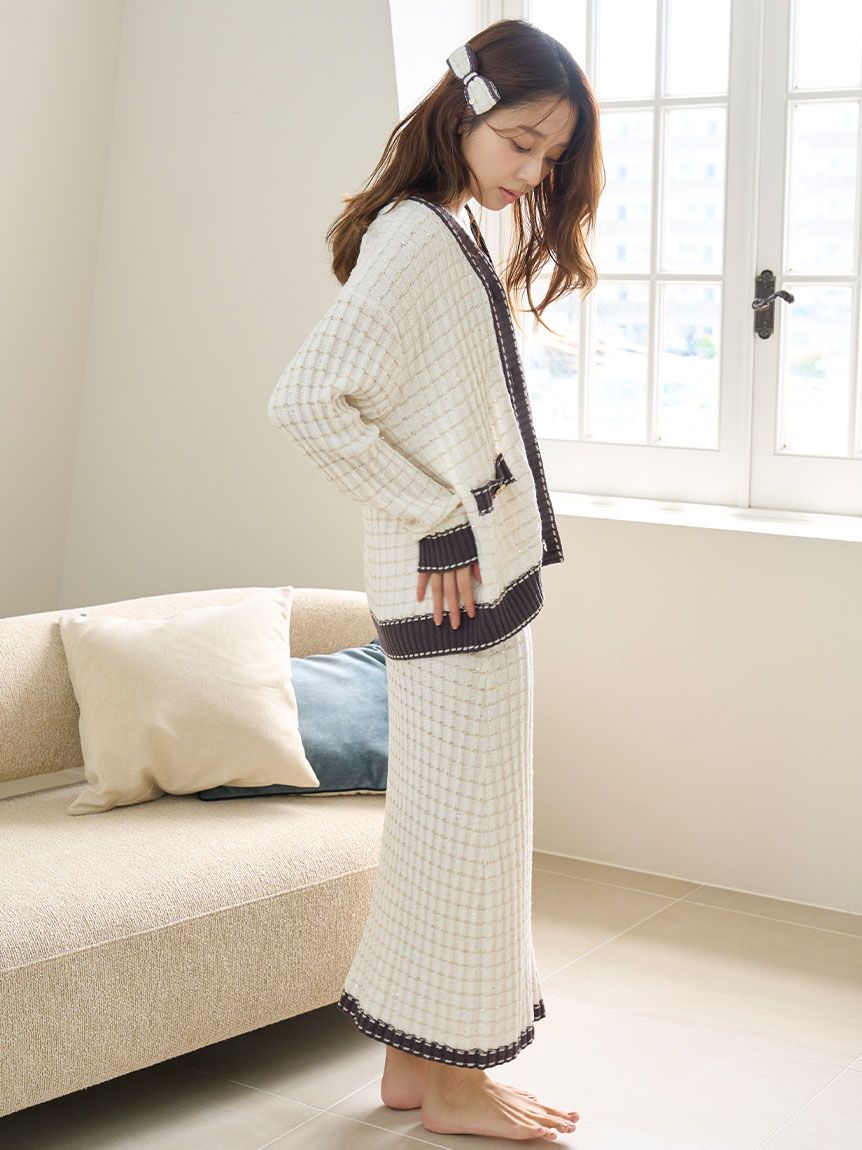 ラメニットツイードカーディガン(カーデ＆ガウン)｜スナイデル