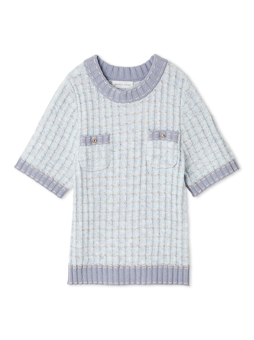 ラメニットツイードプルオーバー(ニットプルオーバー)｜スナイデル