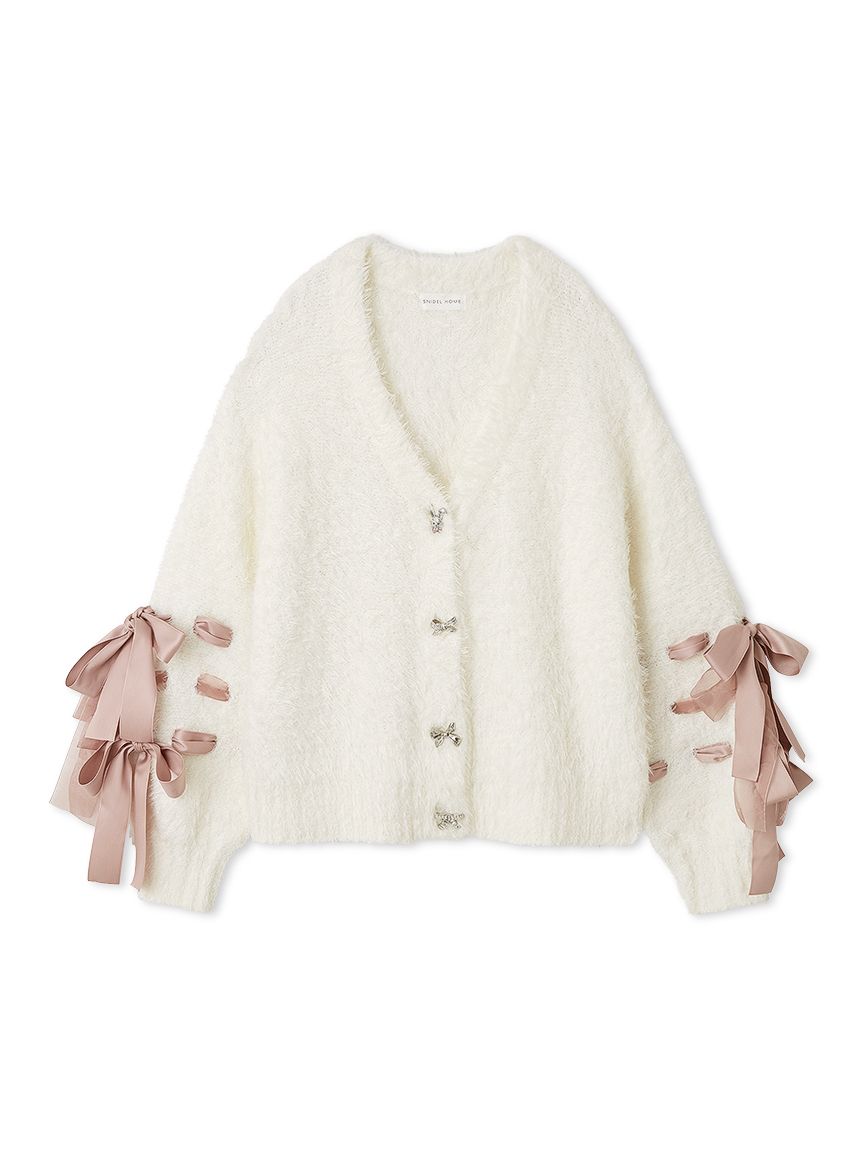 スナイデルホーム【ハロウィン限定】リボン付き薄紫ニットカーディガン Halloween】ニットカーディガン(カーデ＆ガウン)｜スナイデル