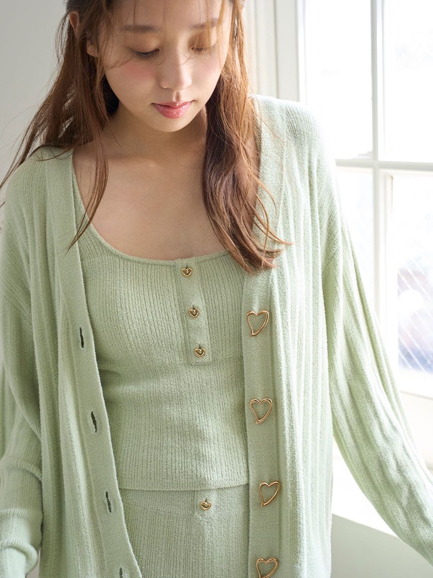 Creamy】プチハートニットタンクトップ(キャミソール