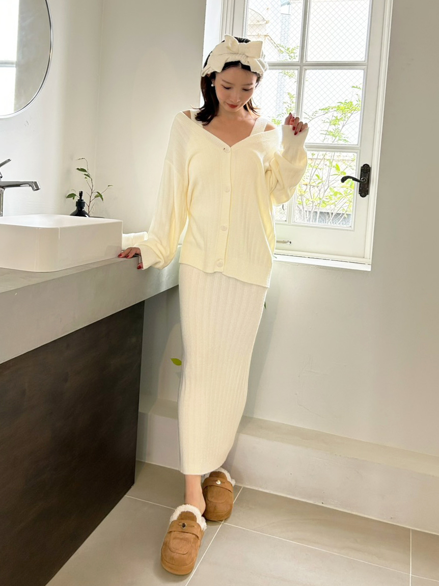 SNIDEL  ニットカーディガン＆ワンピース【Milky】 ケーブル SNIDEL ニットカーディガン＆ワンピース【Milky】 ケーブル SNIDEL