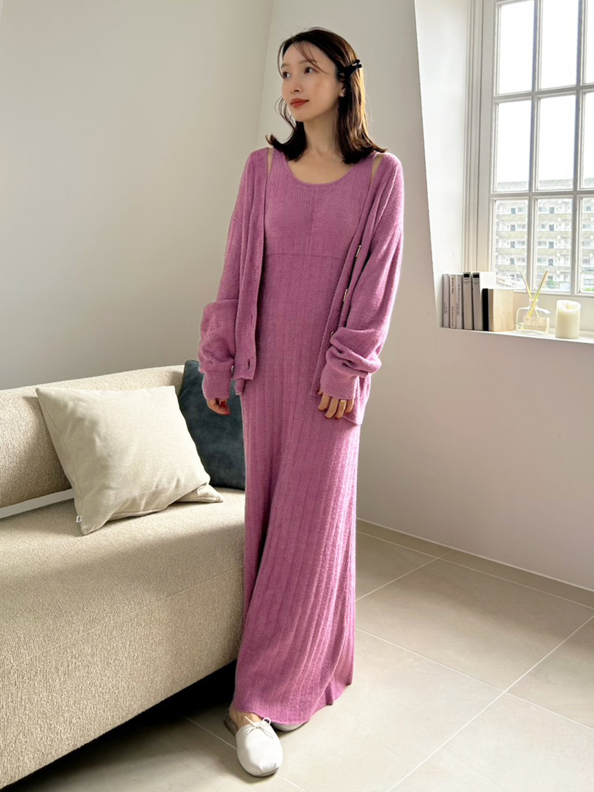 WarmMisty】【吸湿発熱】 ハートボタンカーディガン(カーデ＆ガウン