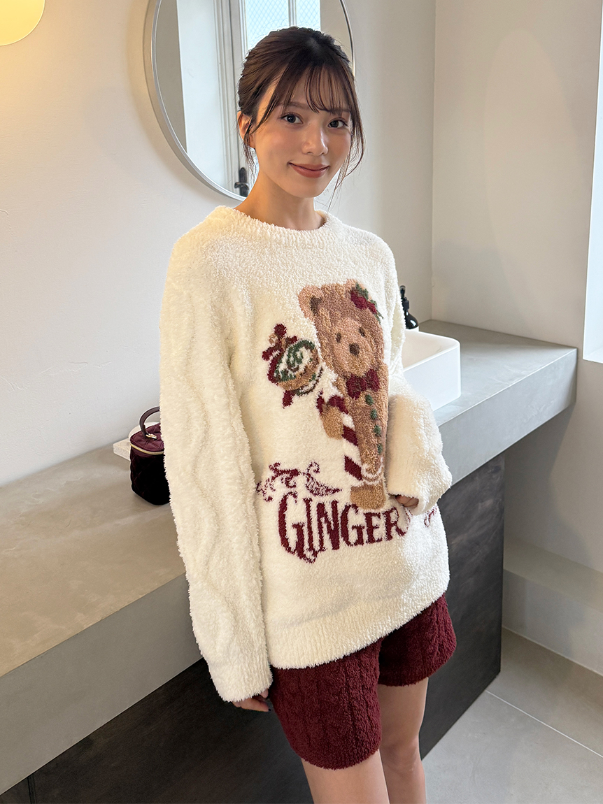 Steam Whip】ホリデーベアジャガードプルオーバー(ニットプルオーバー