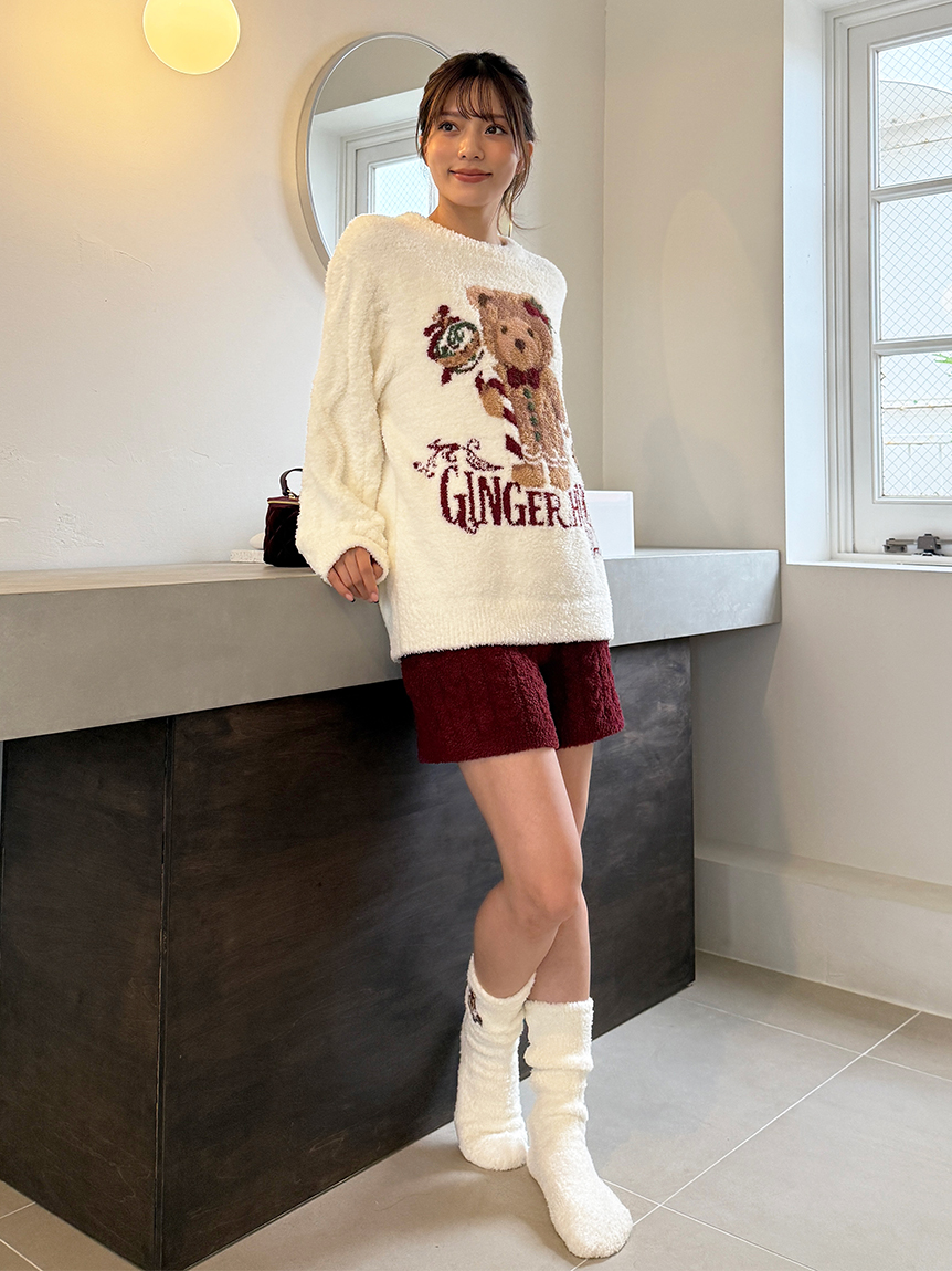 Steam Whip】ホリデーベアジャガードプルオーバー(ニットプルオーバー