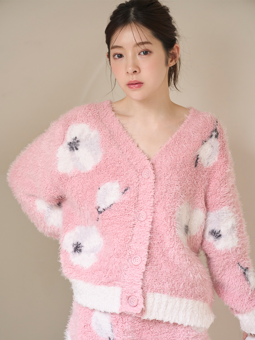 フラワージャガードニットカーディガン(カーデ＆ガウン)｜スナイデル