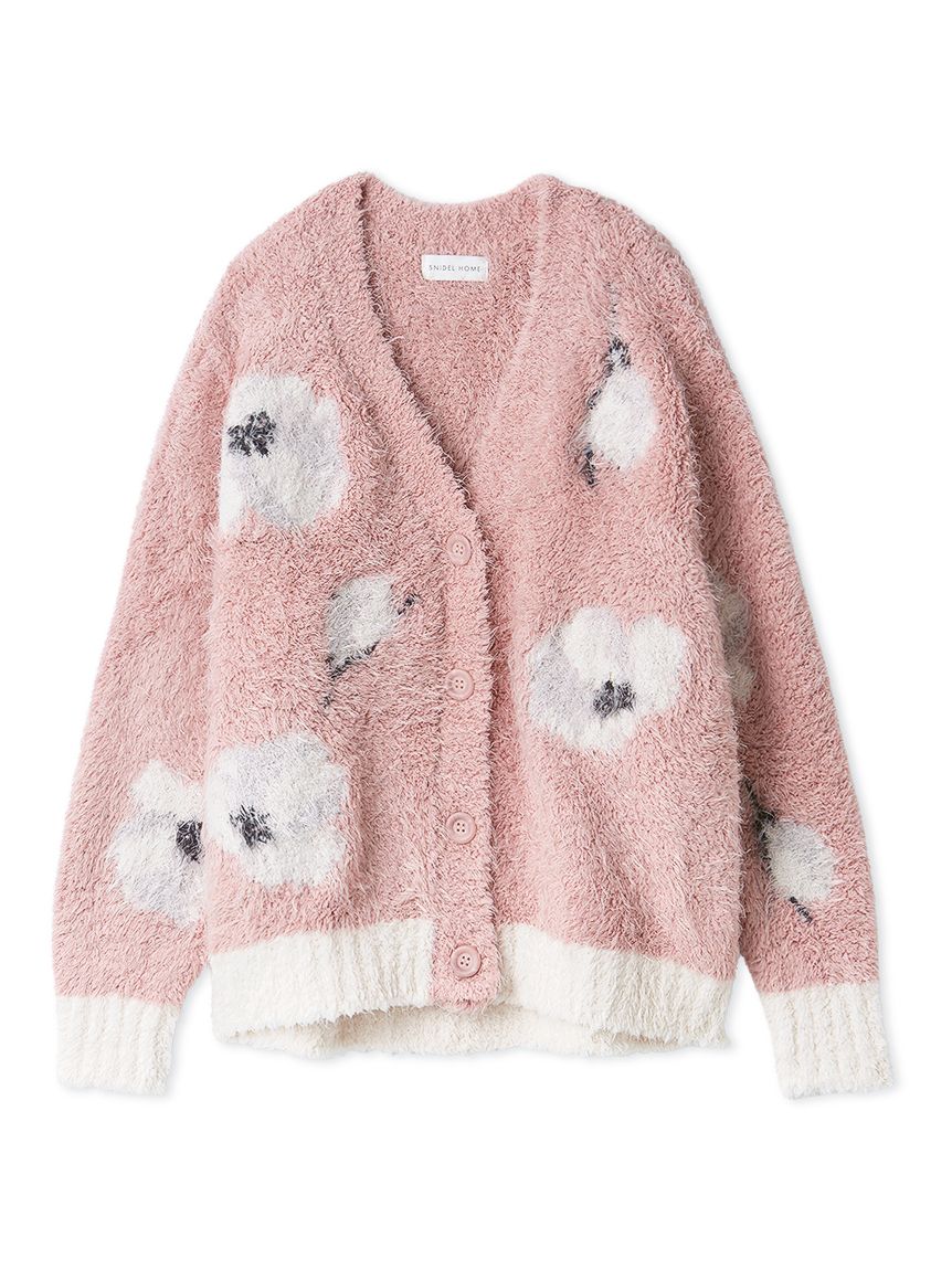 【スナイデルホーム】オープンハートカーディガン ピンク　ルームウェア　ワンピース スナイデルホーム】オープンハートカーディガン ピンク ルームウェア