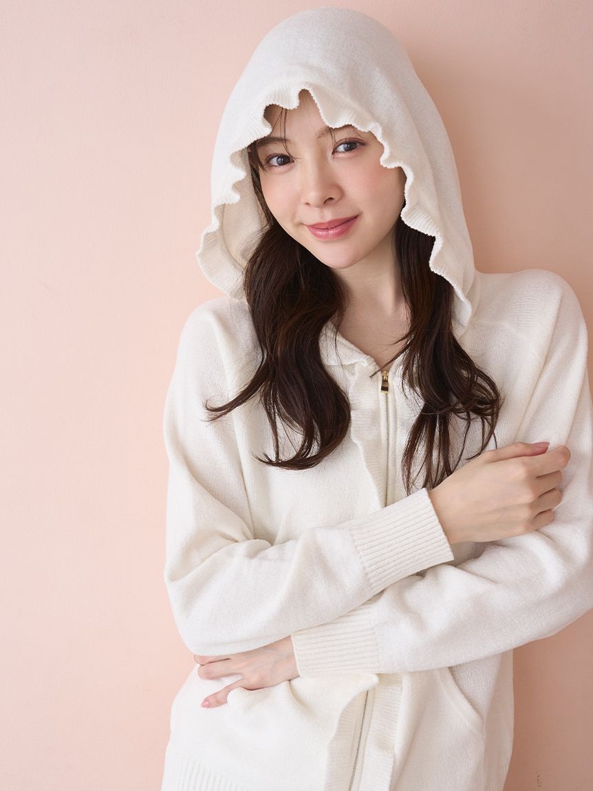 ニットフリルパーカー(パーカー)｜スナイデルホーム｜SNIDEL