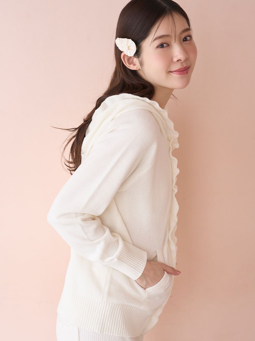 ニットフリルパーカー(パーカー)｜スナイデルホーム｜SNIDEL