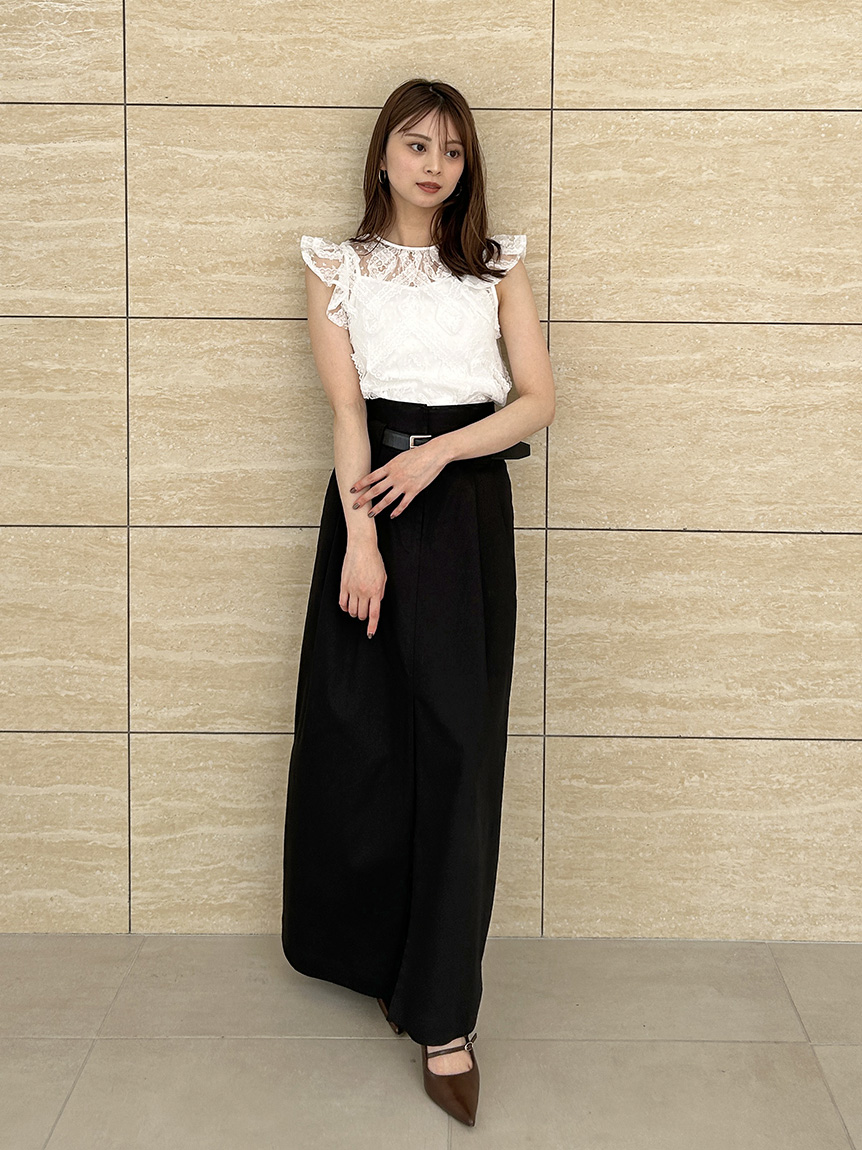レースフリルプルオーバー(Tシャツ・カットソー)｜トップス｜SNIDEL