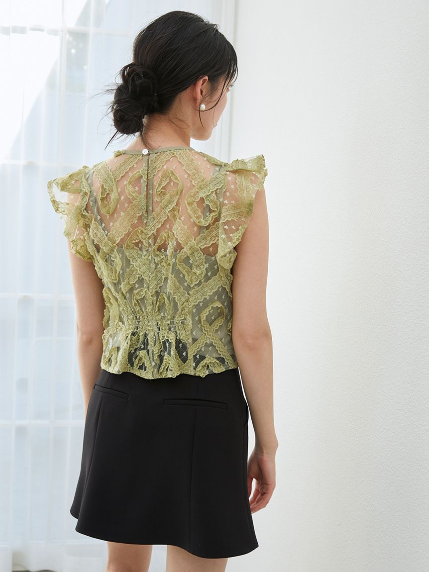 レースフリルプルオーバー(Tシャツ・カットソー)｜トップス｜SNIDEL