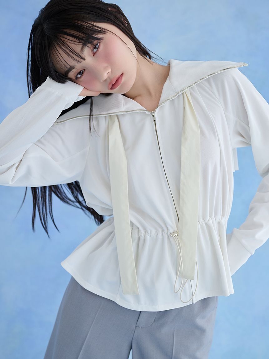 WEB限定/LUMISHADE】サンバイザー付きUVカットパーカー(パーカー