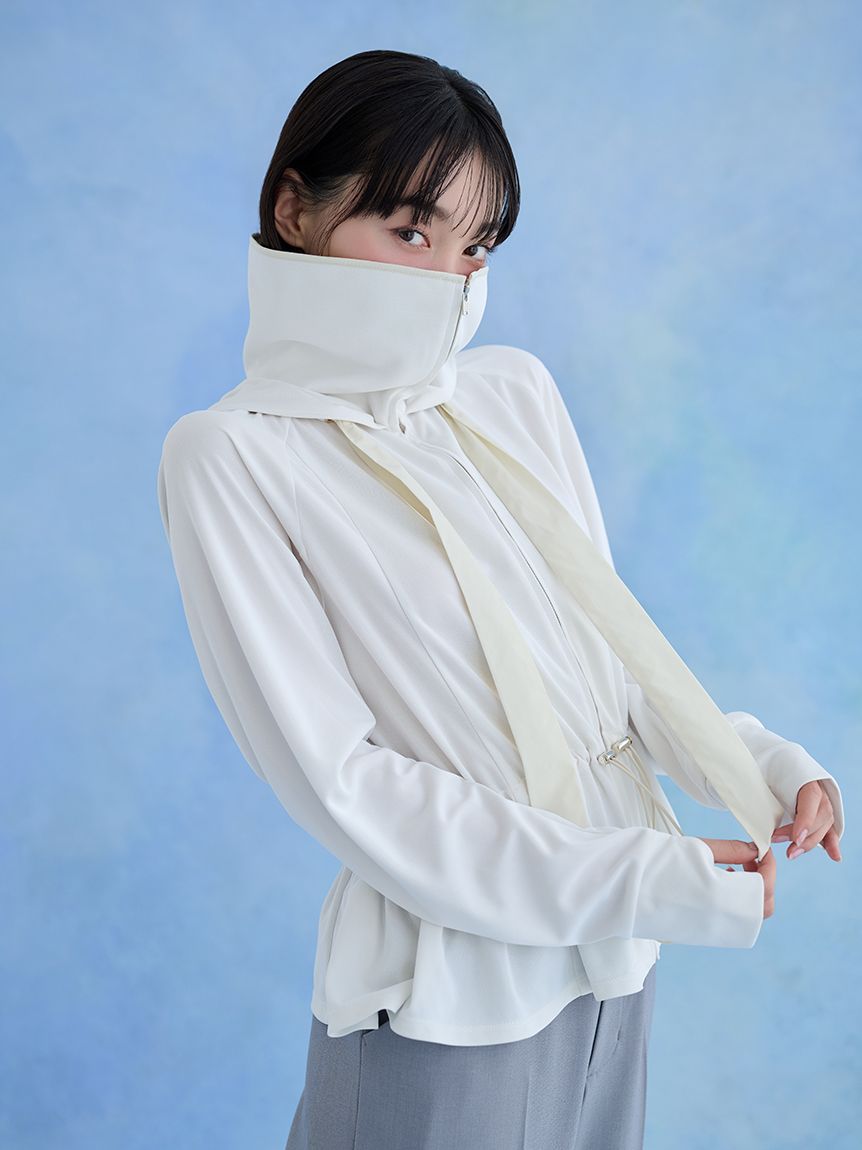 WEB限定/LUMISHADE】サンバイザー付きUVカットパーカー(パーカー