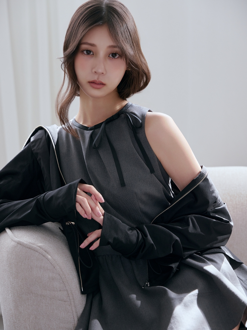 SNIDEL サンバイザー付きUVカットパーカー アイボリー WEB限定/LUMISHADE】サンバイザー付きUVカットパーカー｜スナイデルの