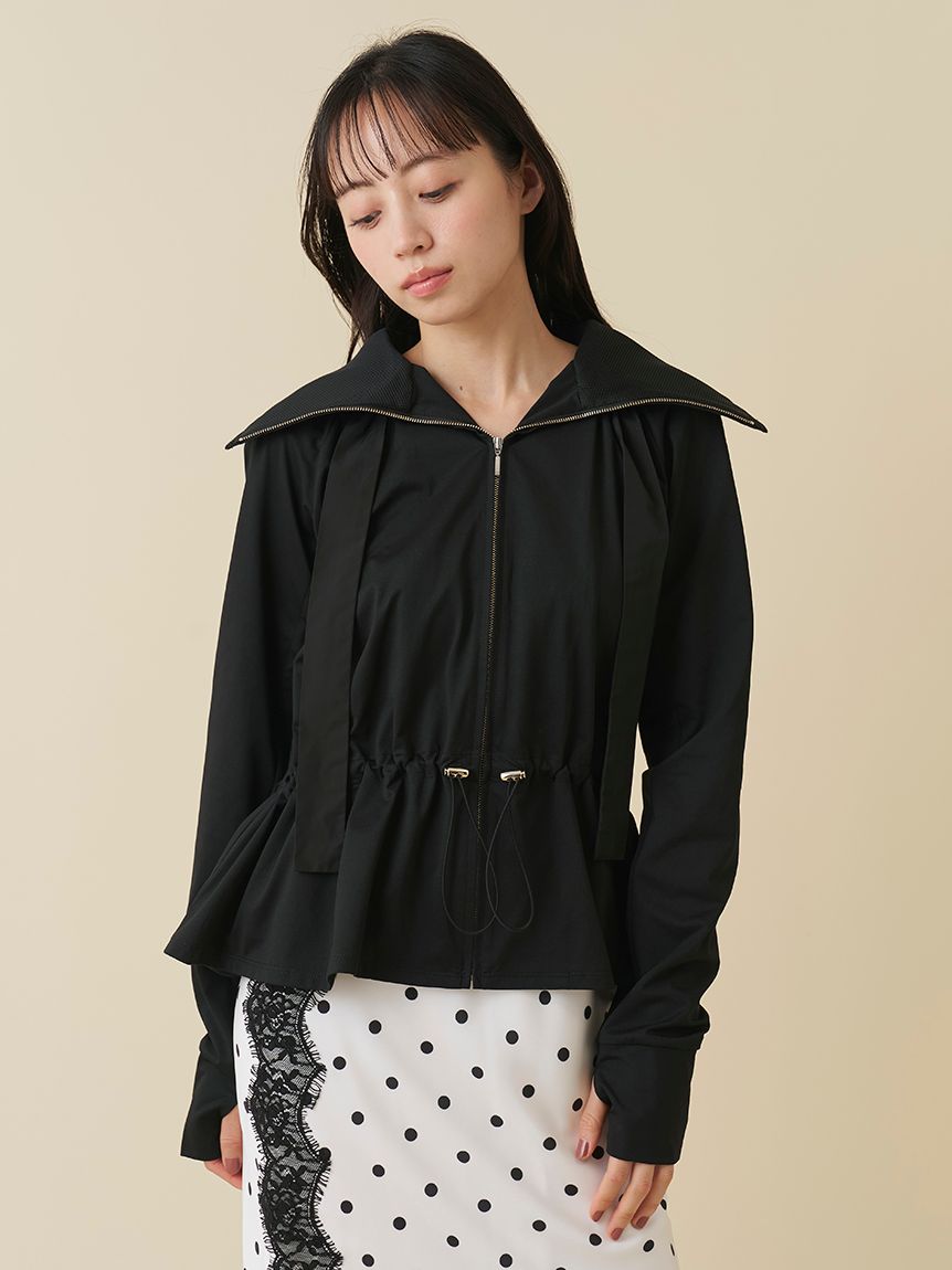 SNIDEL サンバイザー付きUVカットパーカー ブラック　WEB限定 SNIDEL｜【WEB限定/LUMISHADE】サンバイザー付きUVカットパーカー