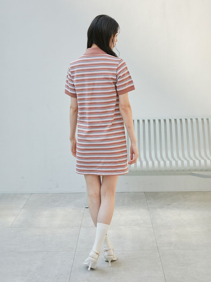 新作/LACOSTE for SNIDELラコステ半袖ポロワンピース/スナイデル スナイデル SNIDEL LACOSTE/ポロワンピース （WHT