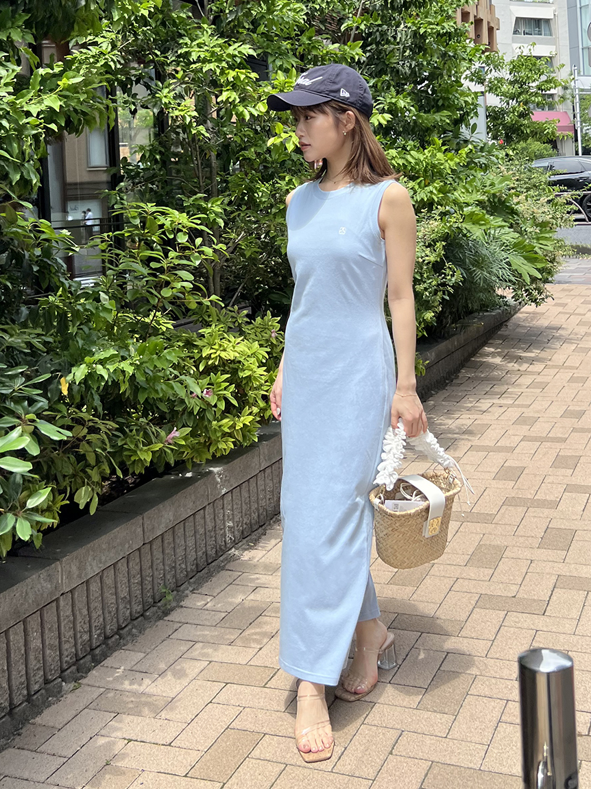 ワンポイントカットワンピース(マキシ・ロングワンピース