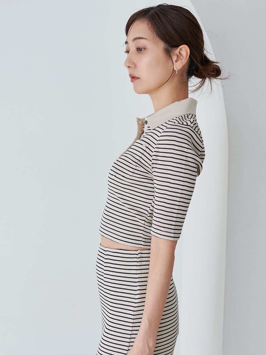 snidel ポロカットセット ハーフスリーブポロカットセット(トップス＆ボトムセット