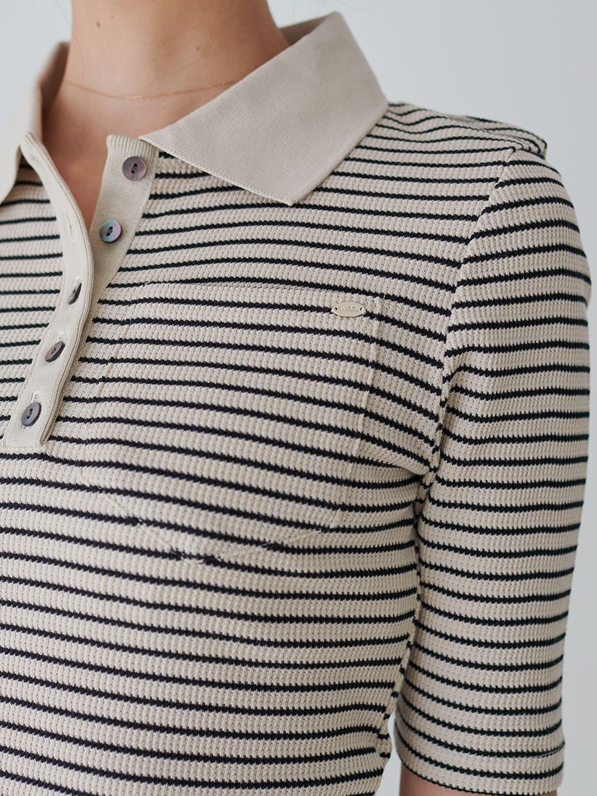 ハーフスリーブポロカットセット(トップス＆ボトムセット)｜ワンピース