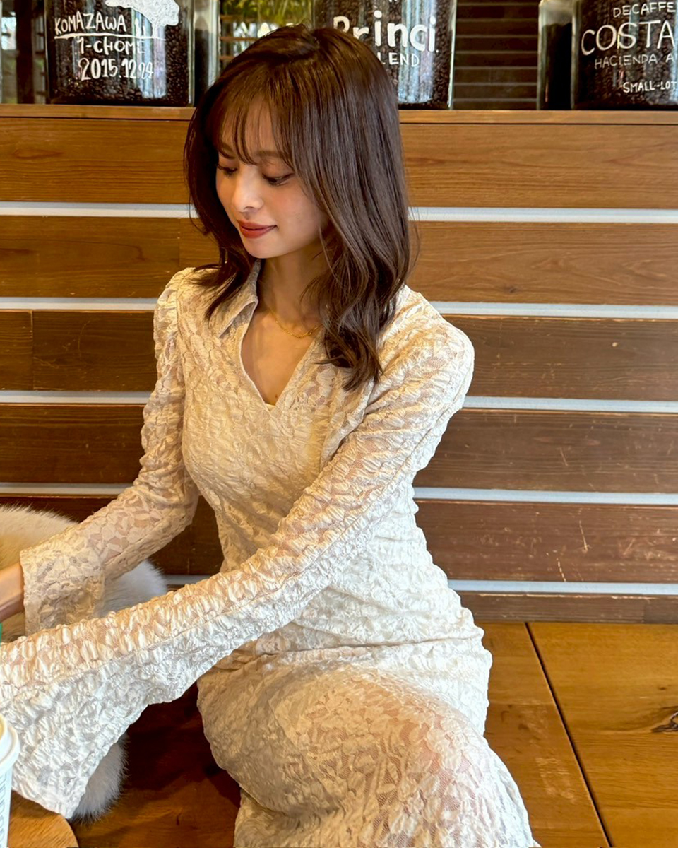 カットレースワンピース(マキシ・ロングワンピース)｜ワンピース