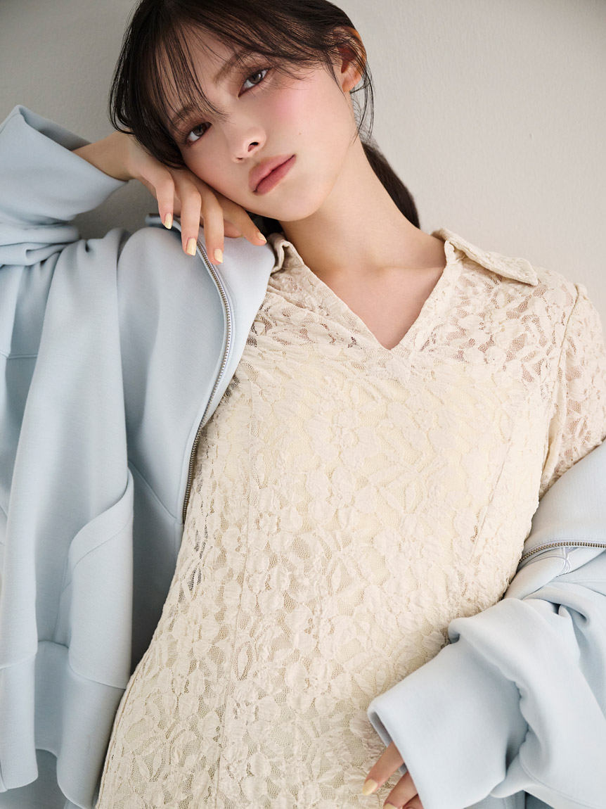 カットレースワンピース(マキシ・ロングワンピース)｜ワンピース