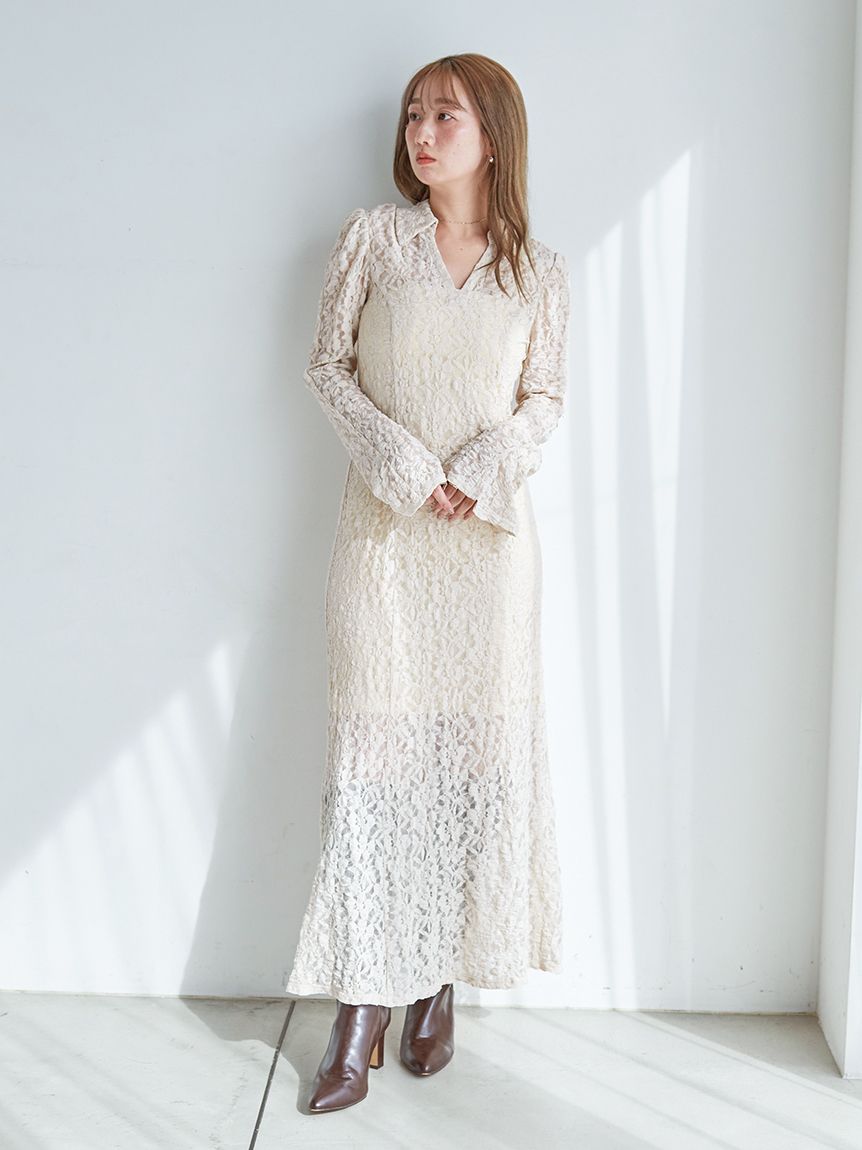 【ゆりあ】SNIDEL カーデセットカットレースワンピース ブラック ゆりあ】SNIDEL カーデセットカットレースワンピース ブラック カーデ