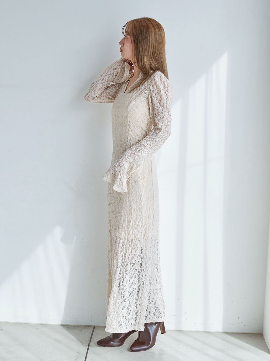 snidelレースワンピース カットレースワンピース(マキシ・ロングワンピース)｜ワンピース
