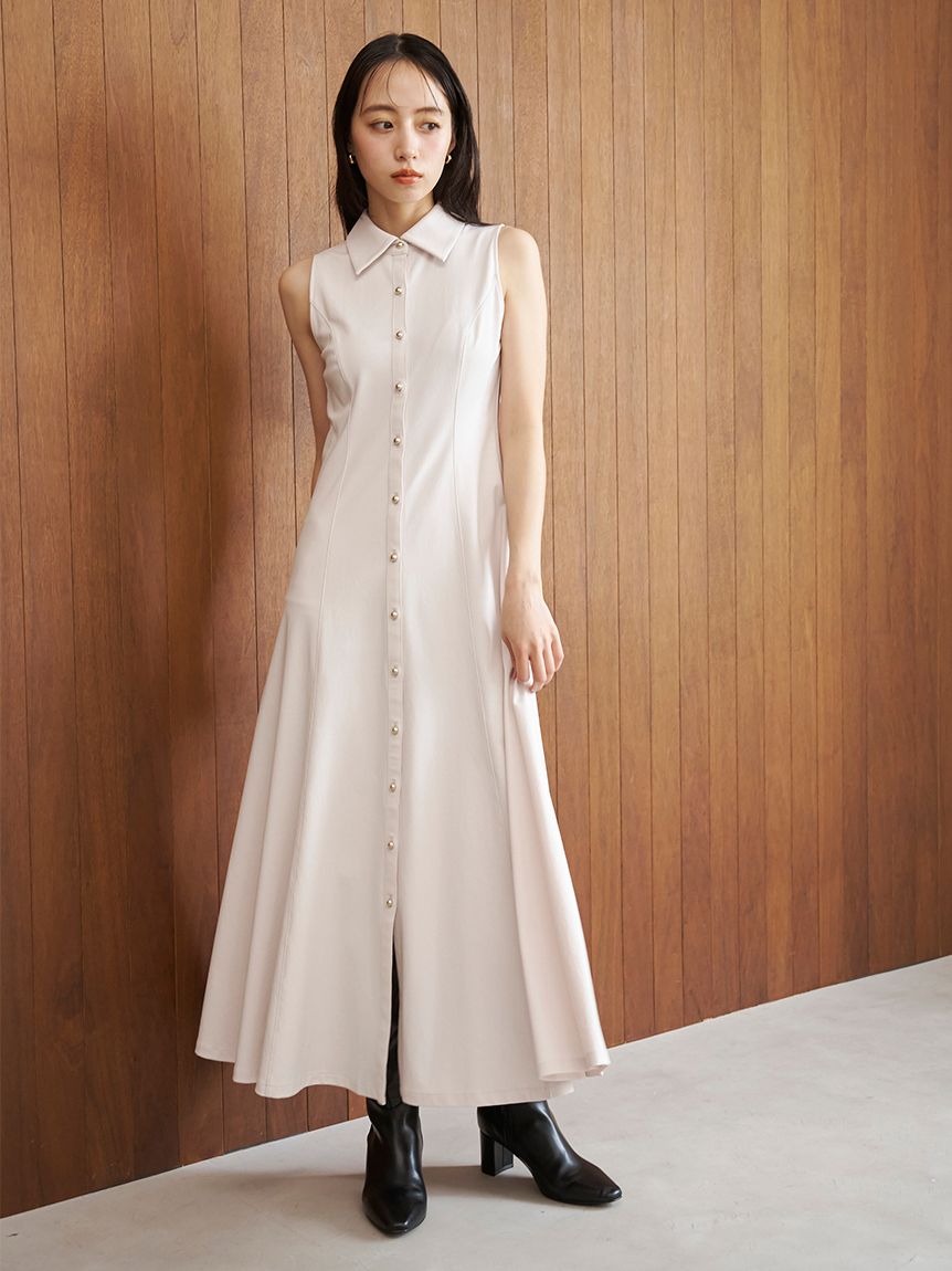 【♡出品】SNIDEL フロントボタンカットソーワンピース フロントボタンカットソーワンピース(ロングワンピース)｜ワンピース