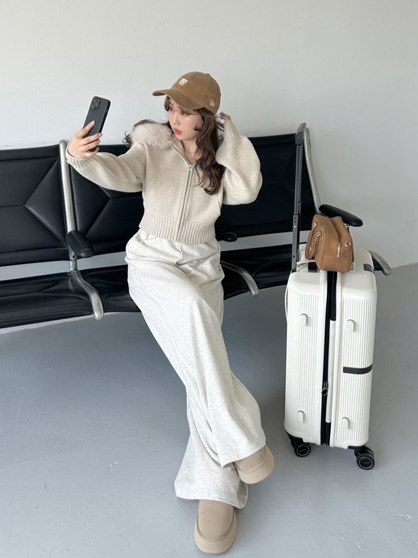 WEB限定カラーあり】UVカットスウェットワイドパンツ(ロング