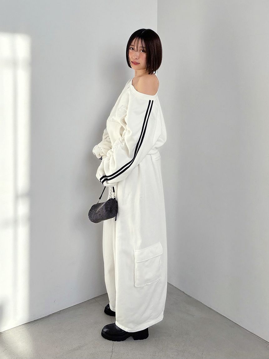 SNIDEL/NUTMEG】ワイドタックスウェットパンツ(ロングパンツ)｜パンツ