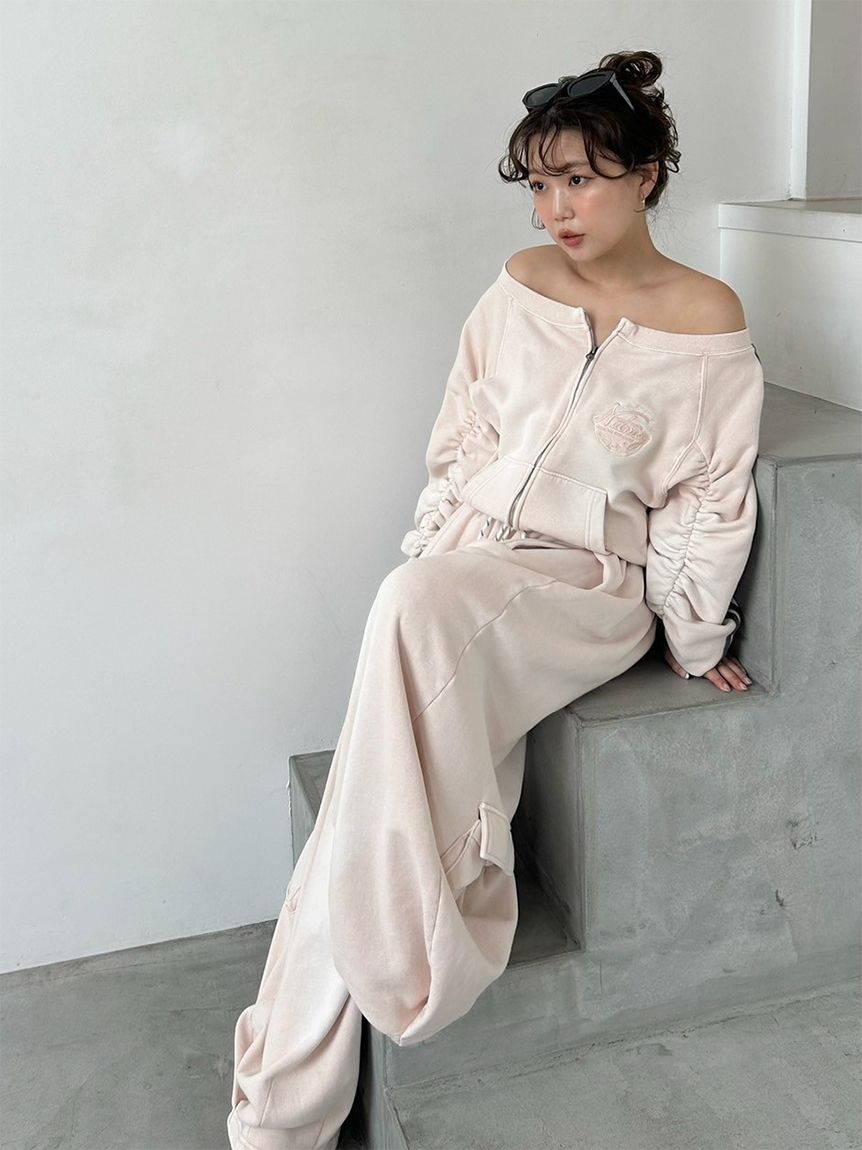 SNIDEL/NUTMEG】ワイドタックスウェットパンツ(ロングパンツ)｜パンツ