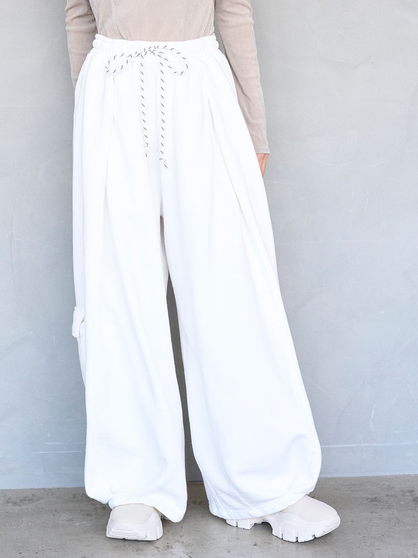 SNIDEL/NUTMEG】ワイドタックスウェットパンツ(ロングパンツ)｜パンツ