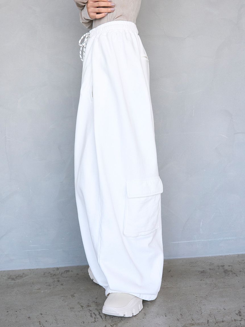 SNIDEL/NUTMEG】ワイドタックスウェットパンツ(ロングパンツ)｜パンツ