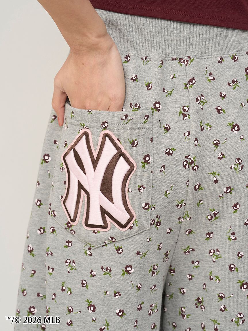 【完売品】SNIDEL×MLBコラボスウェットパンツ MLB】Sustainableスウェットワイドパンツ(フルレングスパンツ)｜パンツ