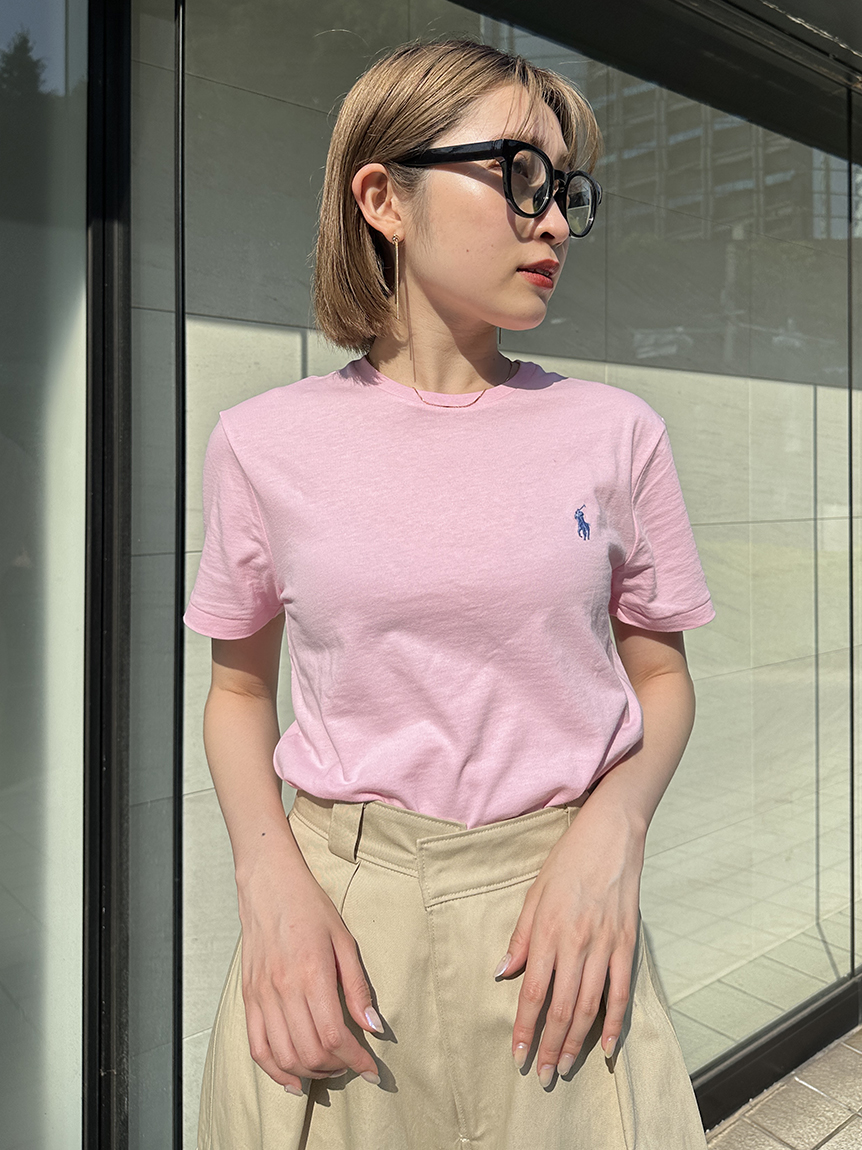 snidel POLO RALPH LAUREN Tシャツ ピンク SNIDEL POLO RALPH LAUREN Tシャツ ピンク スナイデル工場 直