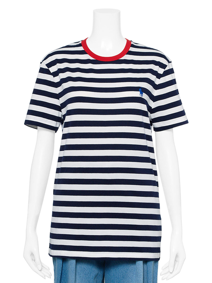 新品♡RRL ラルフローレン　ボーダーカットソー　Tシャツ　ネイビー　白　1 新品♡RRL ラルフローレン ボーダーカットソー Tシャツ ネイビー