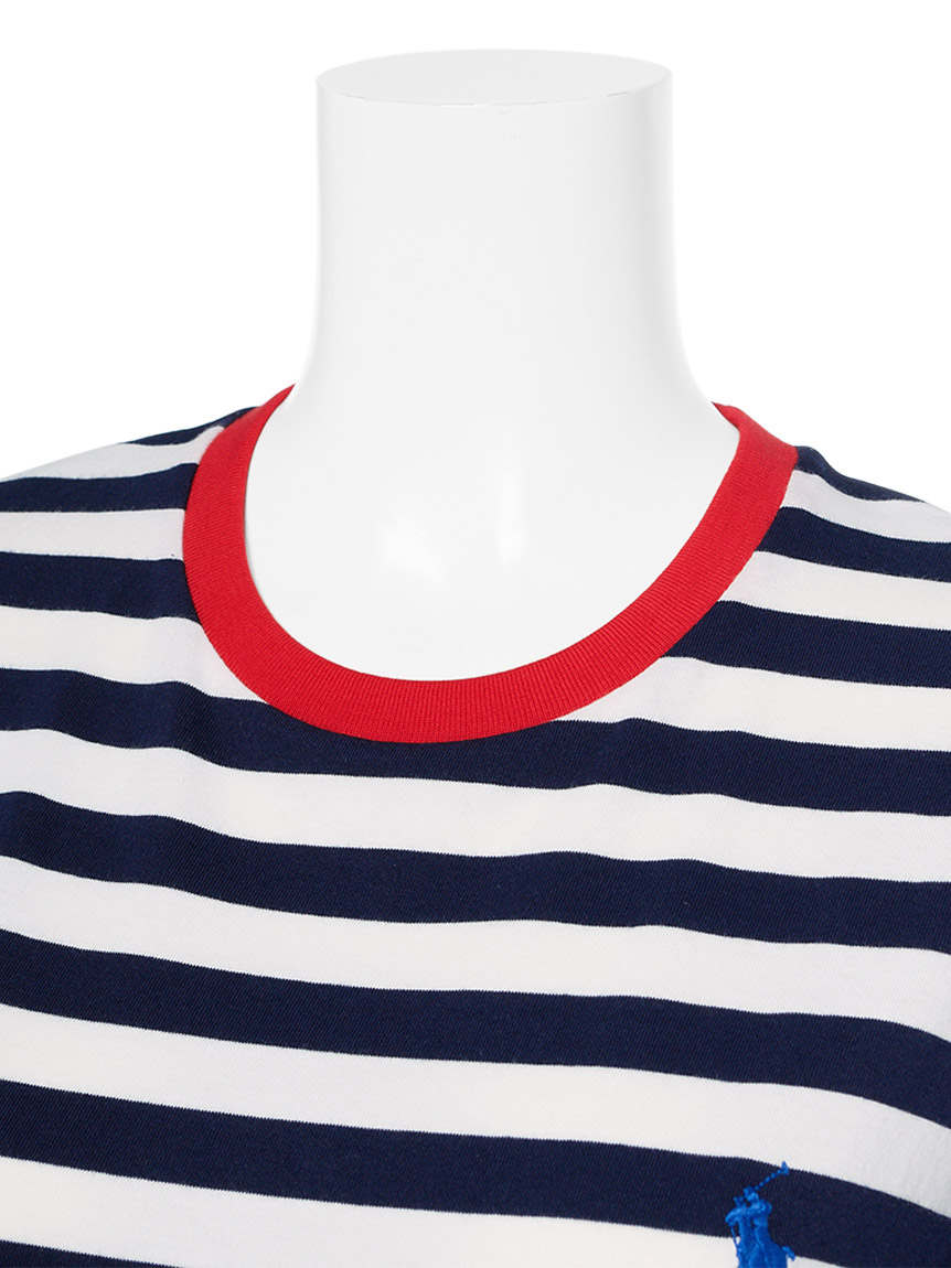 国内発 Ralph Lauren ストレッチ コットンボーダー丸首Tシャツ POLO RALPH LAUREN】ボーダーTシャツ(Tシャツ・カットソー