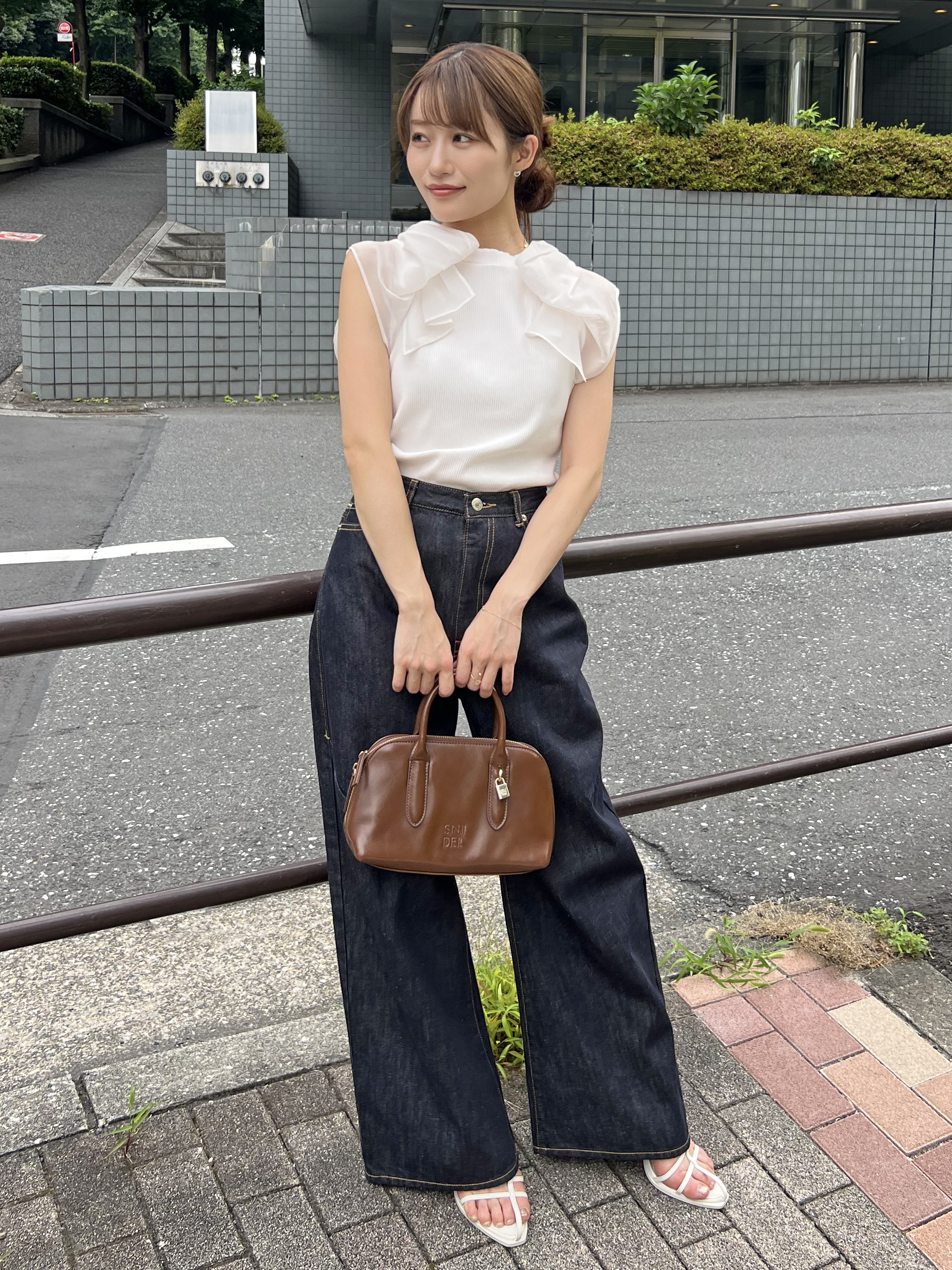 リボンスリーブカットソー(Tシャツ・カットソー)｜トップス